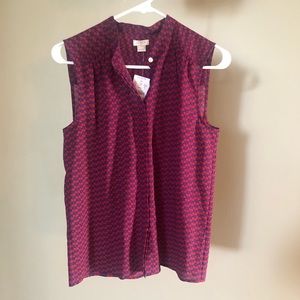 J. Crew Red Blouse Size 6
